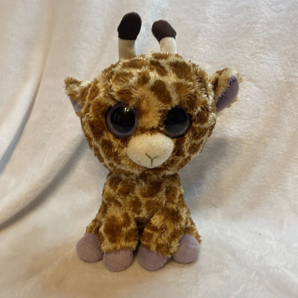 TY Beanie Boo Buddies Giraffe Safari Plush Stuffed Animal Big Eyes Medium 10"